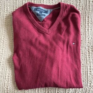Tommy Hilfiger Men's Red Sweater